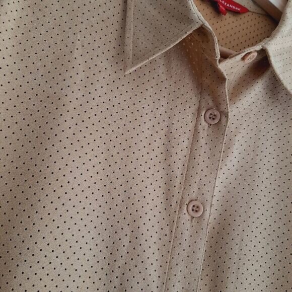 ERIC ALEXANDRE Faux Suede Shirt Jacket & Pants Set Tan Sz L | Eur 46 - Picture 6 of 13